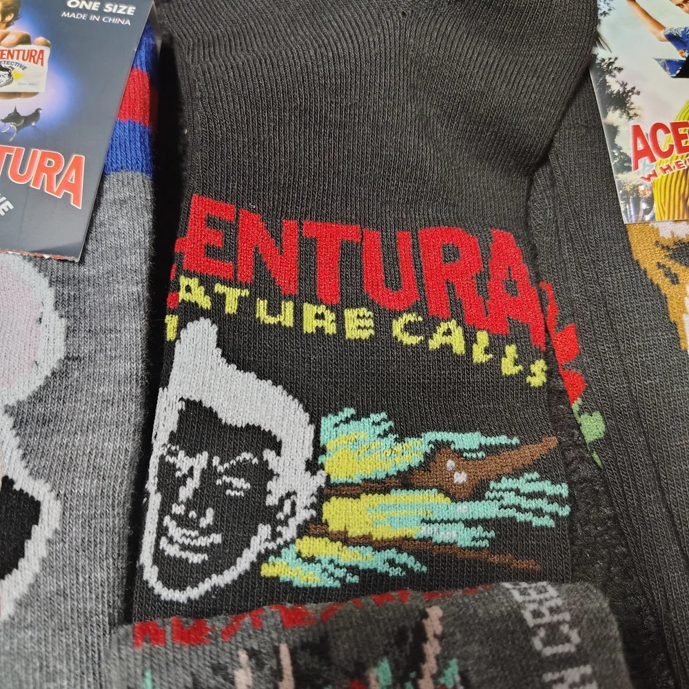 Ace Ventura When Nature Calls Novelty Crew Socks Unisex Lot Of 3 (4 Pairs) New